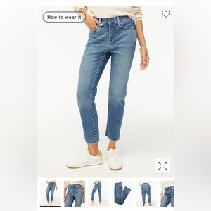 J Crew Vintage Slim Straight Jeans Raw Hem
